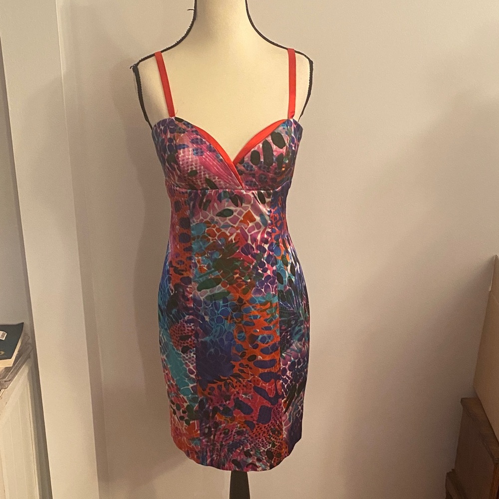 Boston proper vivid print size 6 dress adjustable straps
